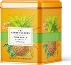 Life Plus Style Gourmet The Secret Garden Organic Pineapple Green Tea Premium Naturally Caffeinated Tropical Fruit Daily USDA Certified Green Tea Non GMO Herbal 50 Tea Bags Gift Tin Enjoy Hot or Iced
