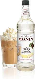 Monin - White Chocolate Syrup | Premium Syrup for Lattes, Mochas & More | Clean Label with No Artificial Flavors, No Artificial Preservatives (BPA-Free Plastic Bottle, 1 Liter)