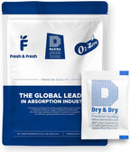 Dry & Dry 2 Gram [200 Packets] Silica Gel Packets Desiccants, Silica Packets - Rechargeable Moisture Absorbers for Food Storage, Electronics, 3D Filament & Safes