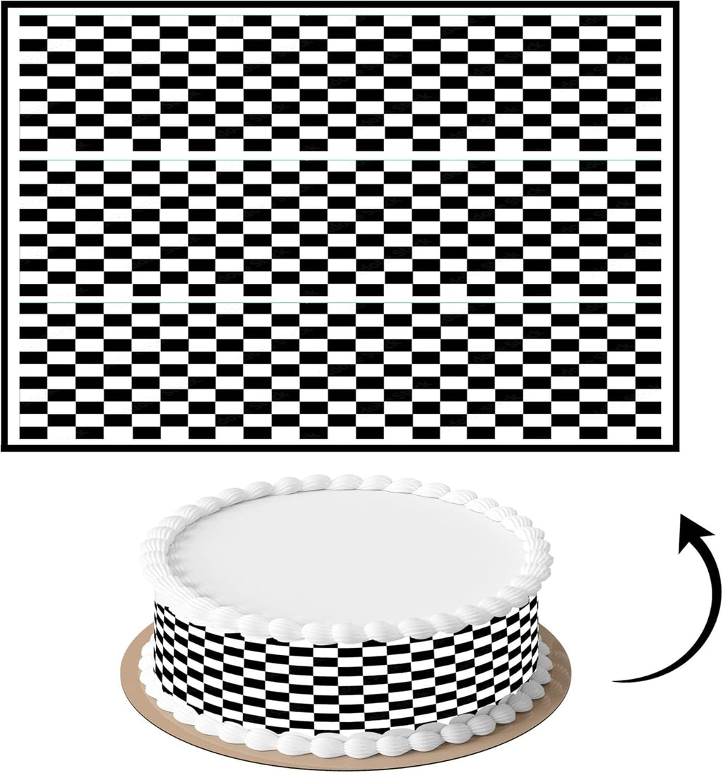 3 pcs Racing Cake Strips Edible birthday cake strips, cake side borders, Icing Sheets 2.7X11.8