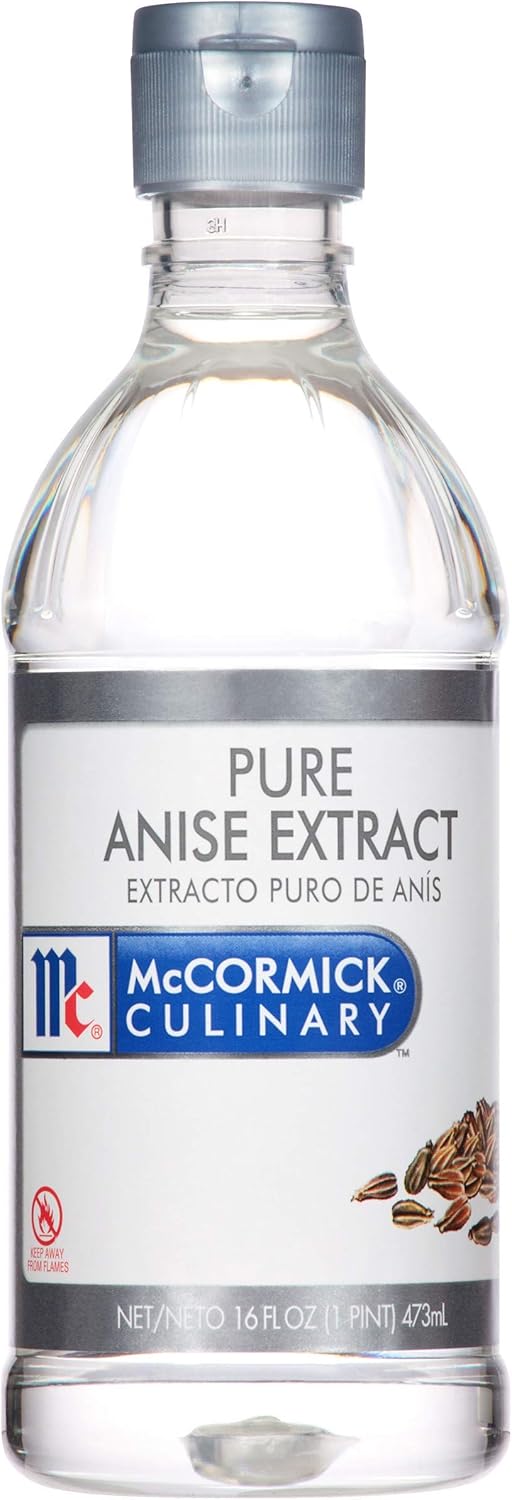 McCormick Culinary Pure Anise Extract, 16 fl oz - One 16 Fluid Ounce Bottle of Anise Extract for Baking, Subtle Licorice Flavor for Cookies, Cakes and More