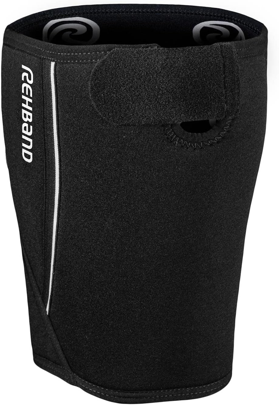 Rehband Thigh Support with Fastener XXL, Thigh Compression Support 5mm Neoprene, 1x Thigh Sleeve for Assisting Muscle Tear & Strain, Quad Compression Sleeve