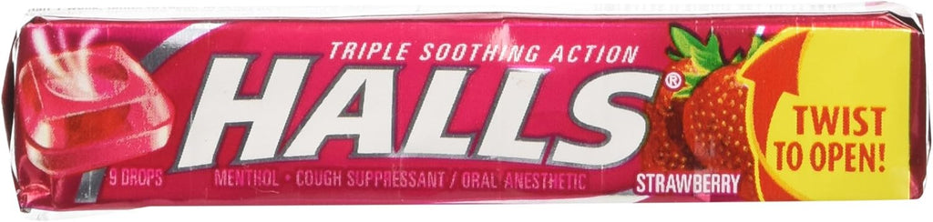 Halls Strawberry, 20-Count Packages