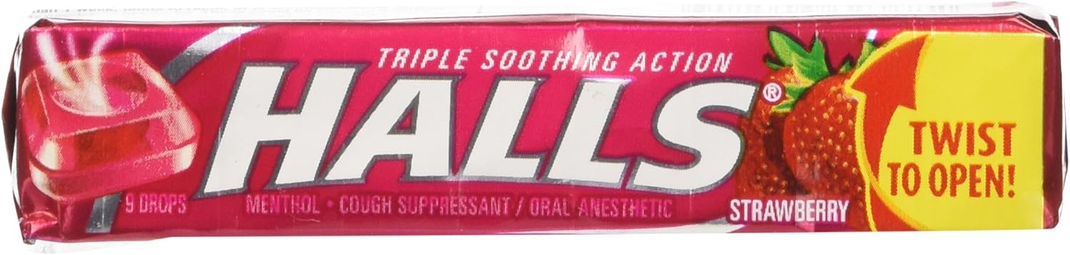 Halls Strawberry, 20-Count Packages