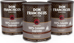 Don Francisco's 100% Colombia Supremo Ground Coffee: Rich, Aromatic 100% Arabica Beans - (3 x 10 oz Recyclable Cans)