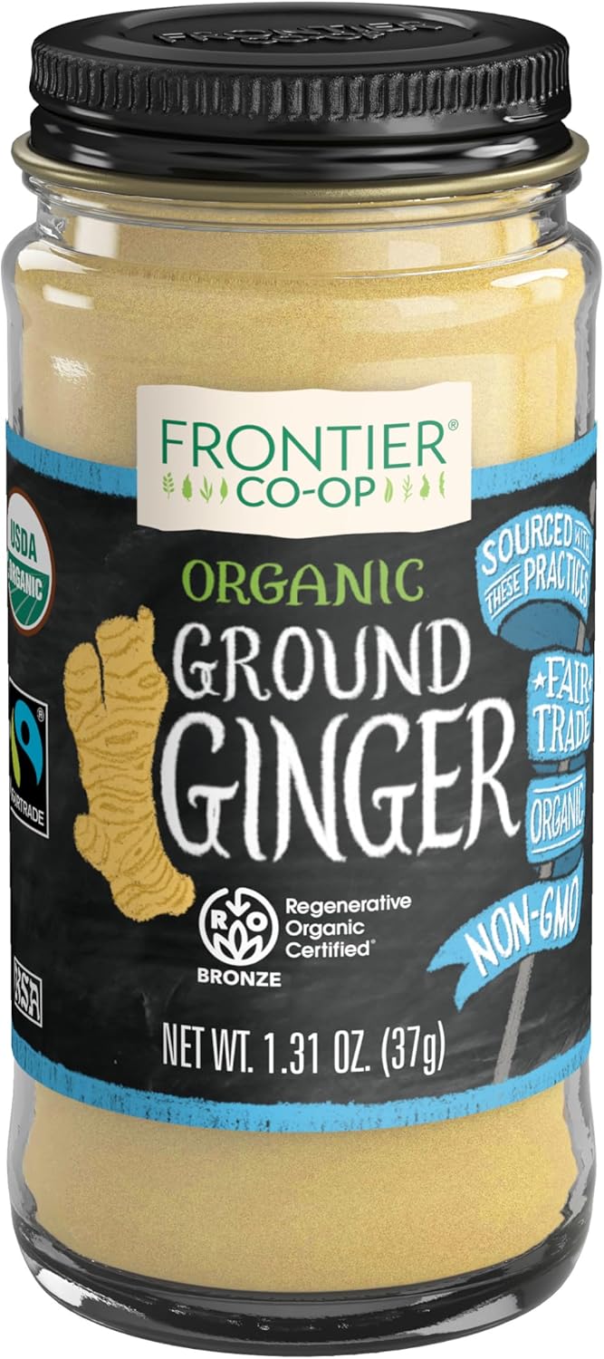 Frontier Co-op Organic Ginger Root Powder, 1.31 Ounce Bottle, Spicy Sweet Powder For Food & Tea, Finely Ground, Kosher