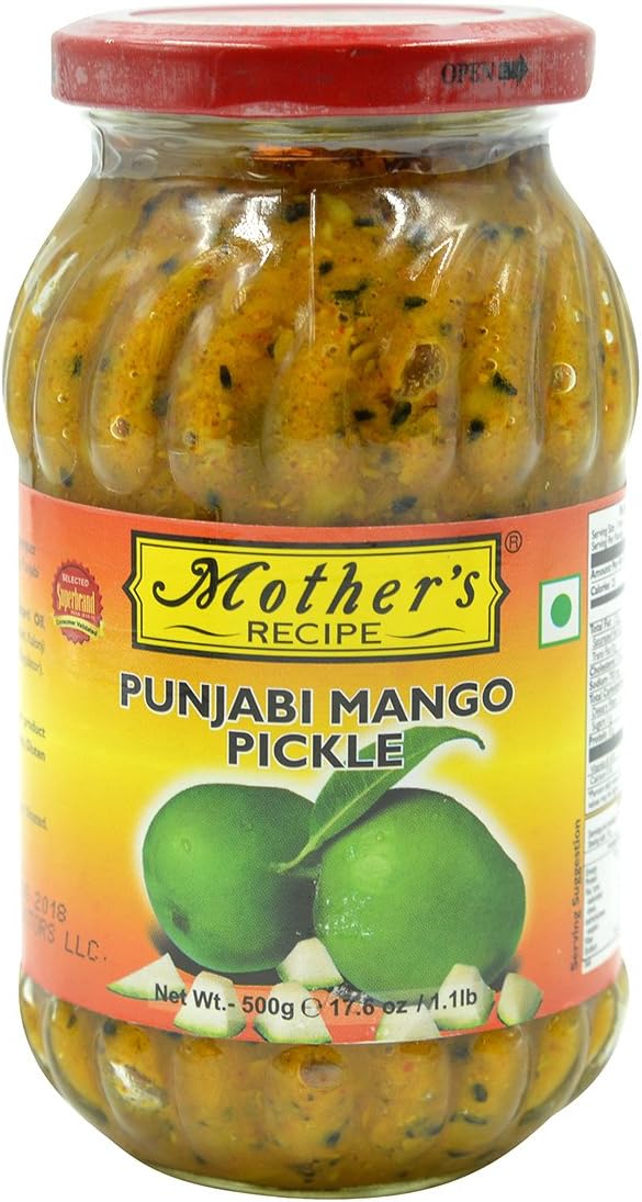 Mother's Recipe Punjabi Mango Pickle 500 Grams, 17.64 Oz