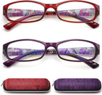 Reading Glasses for Women with Spring hinges 1.50 Lightweight Computer Readers with Blue Light Protection and Case