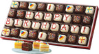 The Wisconsin Cheeseman Happy Birthday Petits Fours – Gourmet Mini Layer Cakes in Chocolate, Vanilla, Orange, and Lemon – Birthday Dessert or Cake Assortment Gift