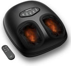 Snailax Foot Massager with Heat, Foot Massager for Neuropathy Plantar Fasciitis Deep Kneading Compression Vibration Feet Massager Machine Remote Control, Foot Warmer Fits Size 13,Gifts for Men Women