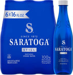 Saratoga Spring Water Bottles, 6 Pack – Still Bottled Water – Recycled PET Plastic Bottles – 16 Fl Oz