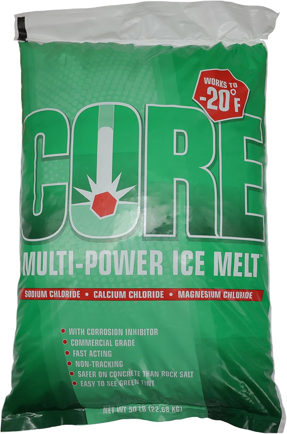 Premium Ice Melt, Blue (50 lb Bag) – Fast-Acting, Industrial-Grade Snow Melter for Sidewalks, Driveways & Parking Lots, Melts to -20°F, Concrete Safe, Non-Greasy, Slip-Free Formula
