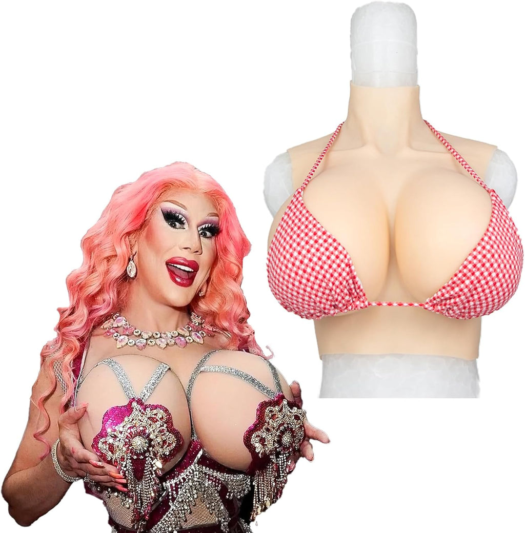 Silicone Breastplate Fake Breasts C-G Cup Fake Breastplate Silicone Breast Forms for Cosplay Dragqueen Crossdresser