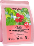 FullChea - Raspberry Leaf Tea Bag, 40 Teabags - Natural Pregnancy Tea - Pure Red Raspberry Leaf Herbal Tea - Non-GMO - Caffeine-free - Help Childbirth & Support Menstrual
