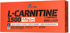 Olimp L-Carnitine 1500 Extreme Mega Caps – 1000mg Pure L-Carnitine Tartrate – Fat Metabolism & Energy Support – 120 Capsules – Promotes Focus Endurance & Workout Performance – Made in Europe