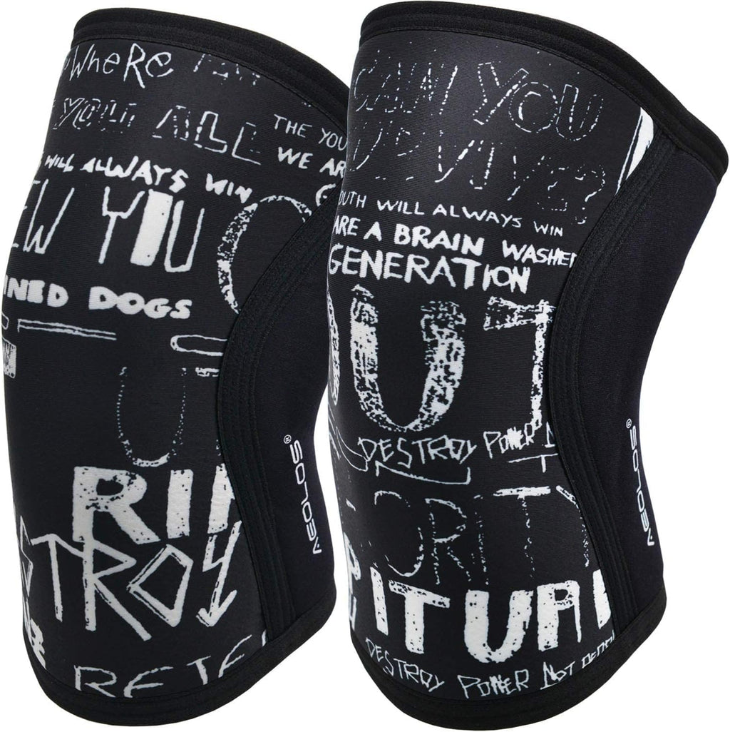 AEOLOS Knee Sleeves (1 Pair)，7mm Compression Knee Braces for Heavy-Lifting,Squats,Gym and Other Sports