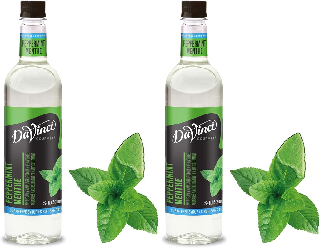 DaVinci Gourmet Sugar-Free Peppermint Syrup, 25.4 Fluid Ounces (Pack of 2)