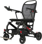 Porto Mobility Ranger Dorsia – 30 lbs Ultra Lightweight Foldable Carbon Electric Wheelchair, Dual Brushless Motors, 12Ah Long Range Battery, Compact Travel Power Chair + Free Travel Bag
