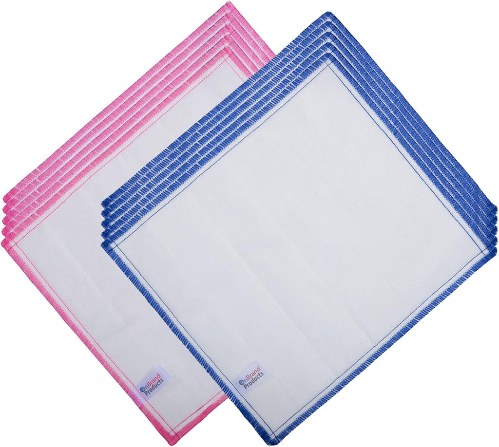 OnBrand Naturally Wood Fiber Cleaning Cloth, Microfiber Cleaning Cloths, 10 Pcs (12" x 10.7" Each), 8 Layers High-Density Super Absorbing Dish Cloths, Reusable General Kitchen Towel