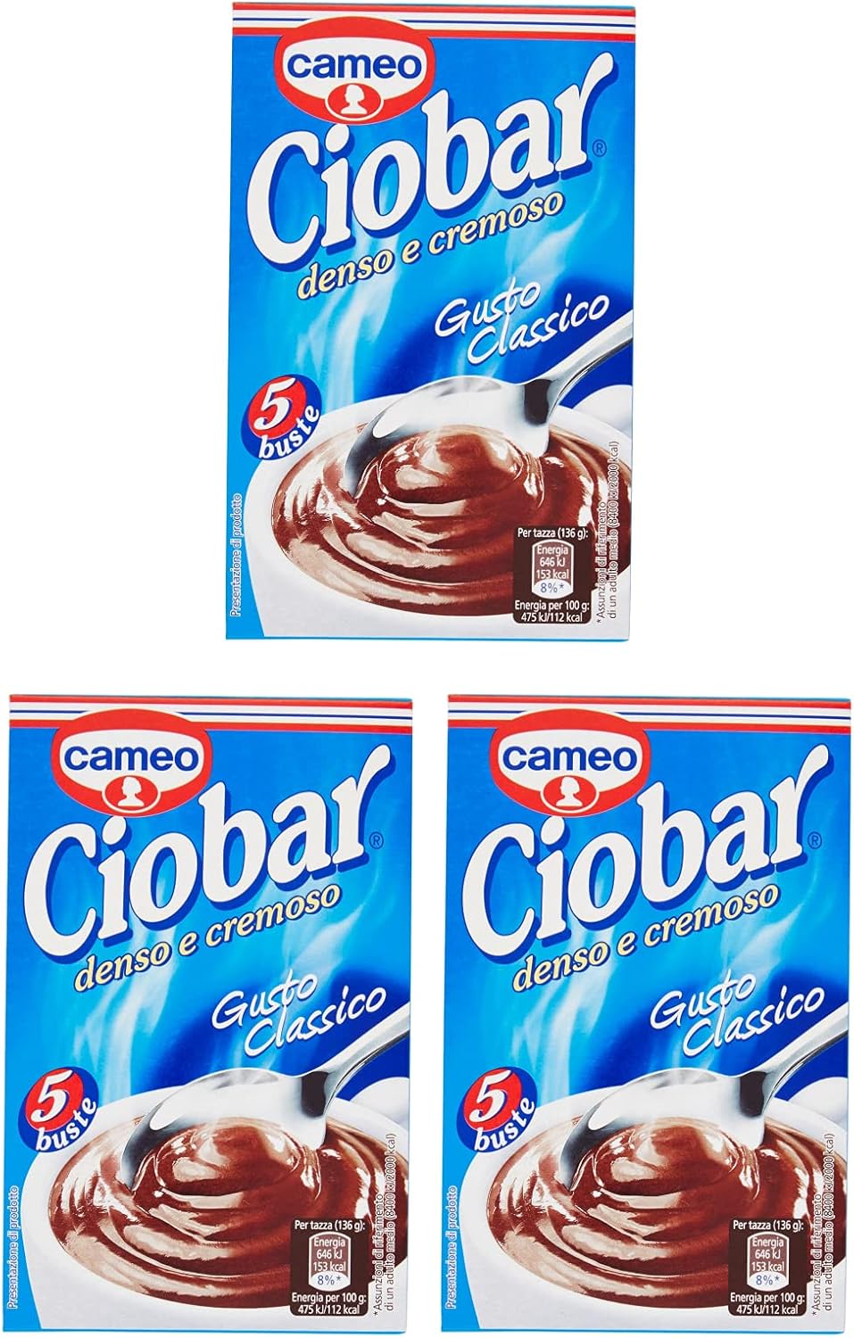 Cameo Ciobar Hot Chocolate Drink Beverage Powder 125gr, Pack of 3