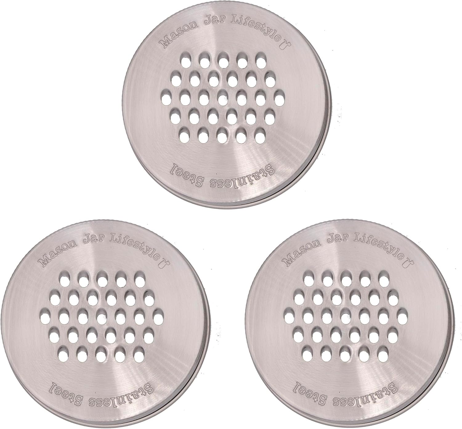 Mason Jar Lifestyle Grater/Shredder Lid for Wide Mouth Jars (3 Pack)