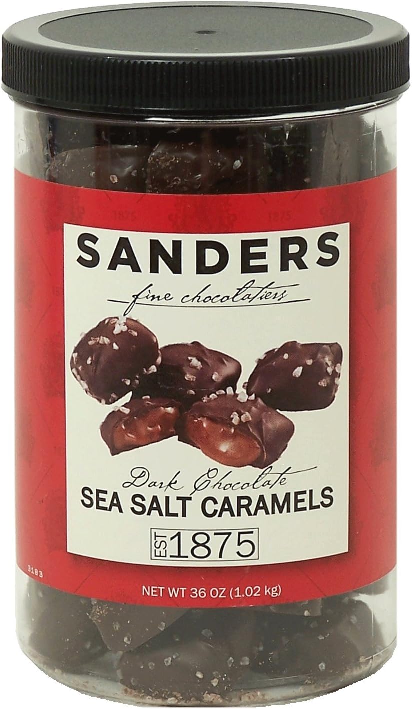 Sanders Dark Chocolate Sea Salt Caramels - 36 ounces (2.25 pounds)