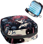 Dark Punk Menstrual Pad Purse for School, Tampons Collect Pouch for Women Girls, Soft Sanitary Napkin Disposal Bags