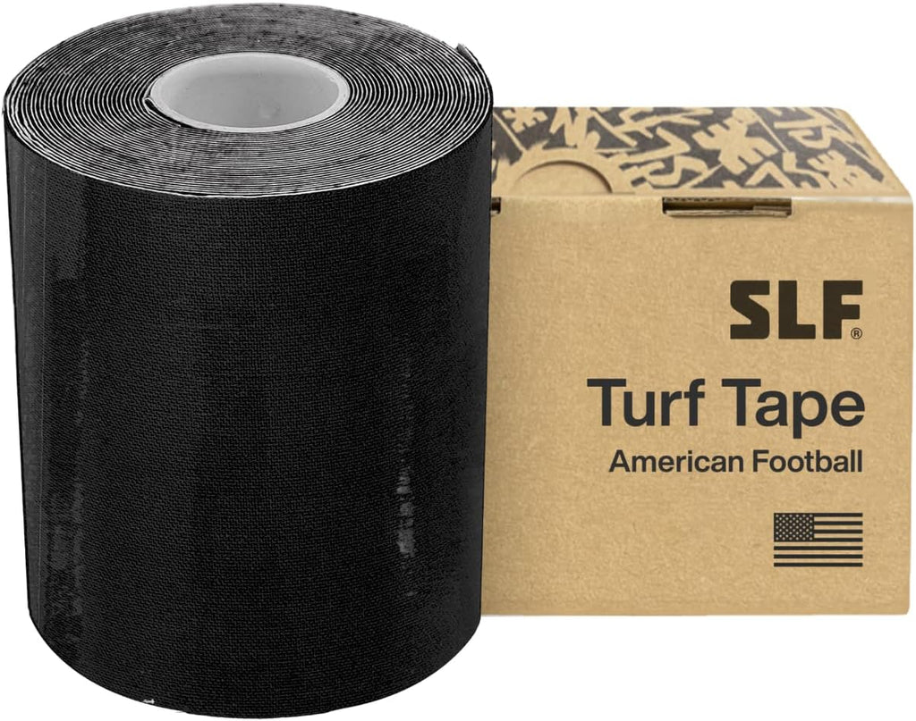 SLEEFS Black Turf Tape Football - Extra Wide Waterproof Sports Athletic Tape - Flexible Breathable Ultra Sticky for Arms, Wrists, Ankles, Injuries - Lacrosse, Soccer, Baseball, Basketball