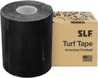 SLEEFS Black Turf Tape Football - Extra Wide Waterproof Sports Athletic Tape - Flexible Breathable Ultra Sticky for Arms, Wrists, Ankles, Injuries - Lacrosse, Soccer, Baseball, Basketball