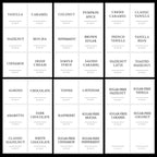 36PCS Coffee Syrup Labels,Minimalist Preprinted Coffee Syrup Stickers for Coffee Station,Waterproof White Coffee Bar Labels for Syrup Bottle & Dispenser Organization(2.5"x2.5")