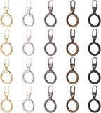 BENECREAT 20Pcs 5 Colors Zipper Pull Replacement, Round Ring Shape Geometric Circle Metal Zipper Tab Repair for Jackets, Luggage, Backpacks, Purses, Boots, Pants