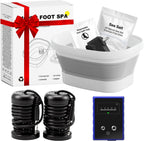 ZhanHao Ionic Foot Bath Detox Machine, Ionic Foot Spa to Remove Toxins with 2 Arrays, 80 Disposable Foot Bath Liners, Detoxification Sea Salt, Folding Bathtub, Gift for Women