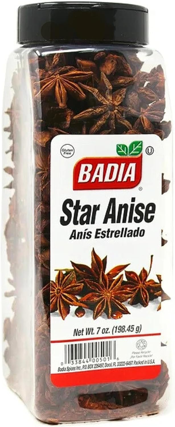 Badia Star Anise, 7 oz – Whole Dried Star Anise Pods for Baking, Teas & Authentic Dishes, Aromatic Spice