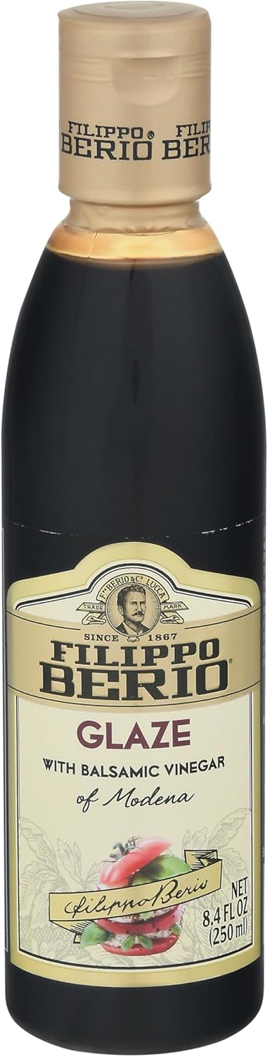 Filippo Berio Glaze with Balsamic Vinegar of Modena, 8.4 Ounce Plastic Bottle, Gluten Free, Lactose Free, Non-GMO