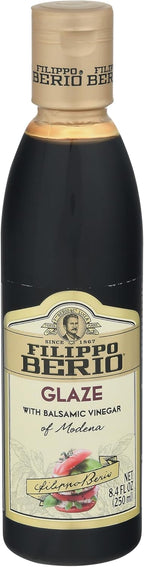 Filippo Berio Glaze with Balsamic Vinegar of Modena, 8.4 Ounce Plastic Bottle, Gluten Free, Lactose Free, Non-GMO