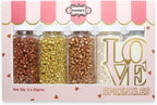 Confect Sparkling Sugar for Baking & Cake Decoration Sugar Assorted pack of 5 Metallic Mania Sparkling Sprinkles Mix Bronze, Gold, Copper Pearl & Sliver | Vegan, Gluten-Free, Soy-Free, Dairy-Free, Palm Oil-Free- 5 oz