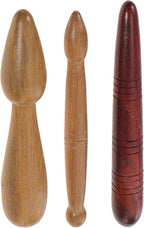 Healeved 3pcs Trigger Point Massage Tool Pen Foot Hand Massage Wooden Stick Tools Deep Tissue Manual Pen for Full Body