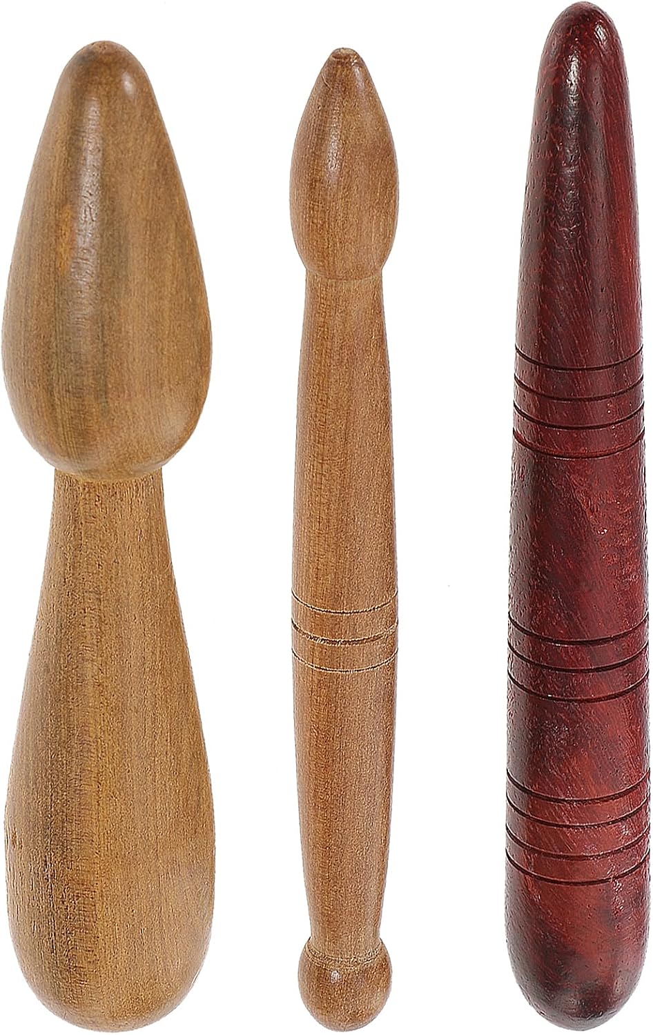 Healeved 3pcs Trigger Point Massage Tool Pen Foot Hand Massage Wooden Stick Tools Deep Tissue Manual Pen for Full Body