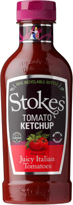 Stokes Real Tomato Ketchup Squeezy | Pack of 3 | 485g | Premium Sun-Ripened Tomato Condiment