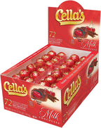 Cella's Milk Chocolate Covered Cherries – Premium Cherry Cordial Candies – Individually Wrapped with Display Box - Peanut Free, Gluten Free – 72 Count, 2.25 Pounds (Pack of 1)