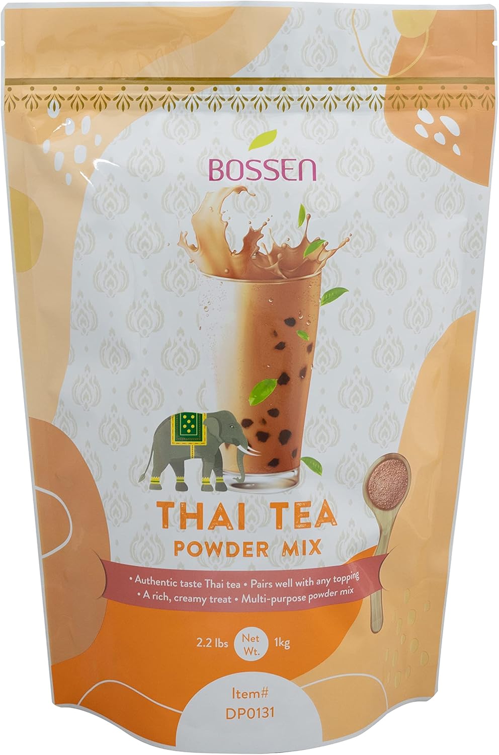 Bossen Bubble Tea Powder Mix - 2.2 Pound (Thai Tea)