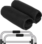 2 Pack Walker Handle Cushions Soft Comfortable Walker Grip Pads Universal Non Slip Rollator Crutch Handle Covers Rolling Wheelchair Grippers Mobility Aid Accessory for Elderly (Black)