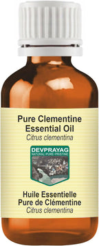 Clementine Essential Oil (Citrus Clementina) Pure | Non-Sticky | Non-Greasy | Lightweight | Men & Women | All Skin Types | Steam Distilled 30ml (1 oz)