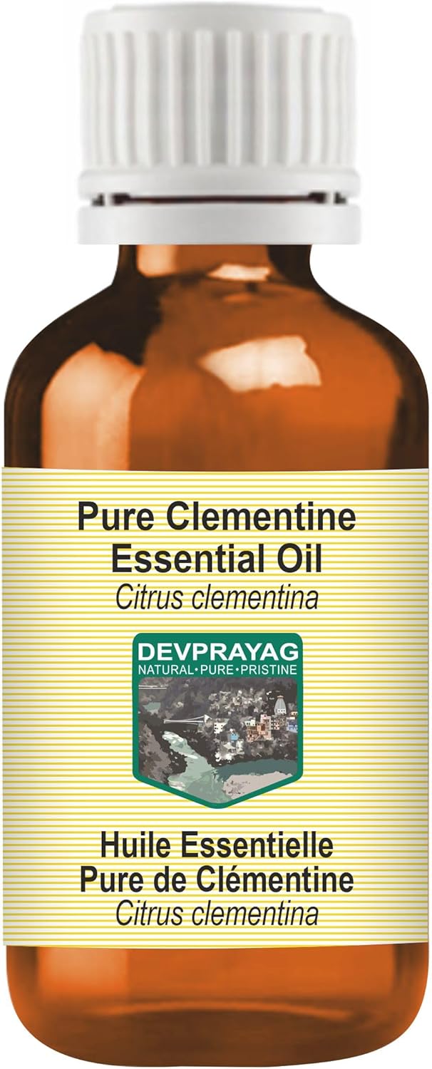 Clementine Essential Oil (Citrus Clementina) Pure | Non-Sticky | Non-Greasy | Lightweight | Men & Women | All Skin Types | Steam Distilled 30ml (1 oz)