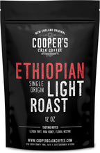 Ethiopian Bold Light Roast Coffee, Gourmet Single-Origin Coffee Beans from Ethiopia, Whole Bean, 12oz Bag