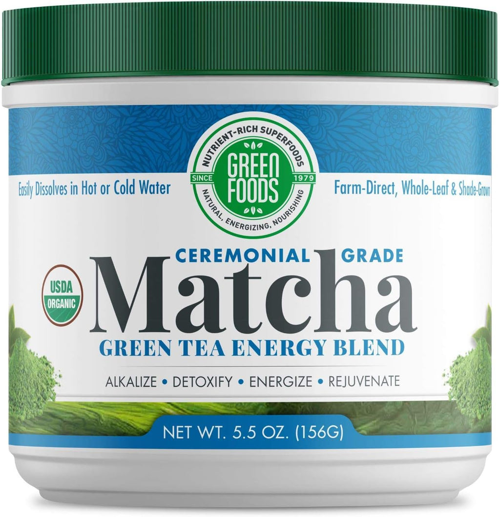 Green Foods Organic Ceremonial Grade Matcha Green Tea from Japan 5.5oz