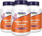Now Foods - Apple Cider Vinegar 450 mg 180 Capsules (Pack of 3), 540 Count total