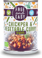 Free & Easy - Organic Chickpea & Vegetable Curry Ready Meal - 400g