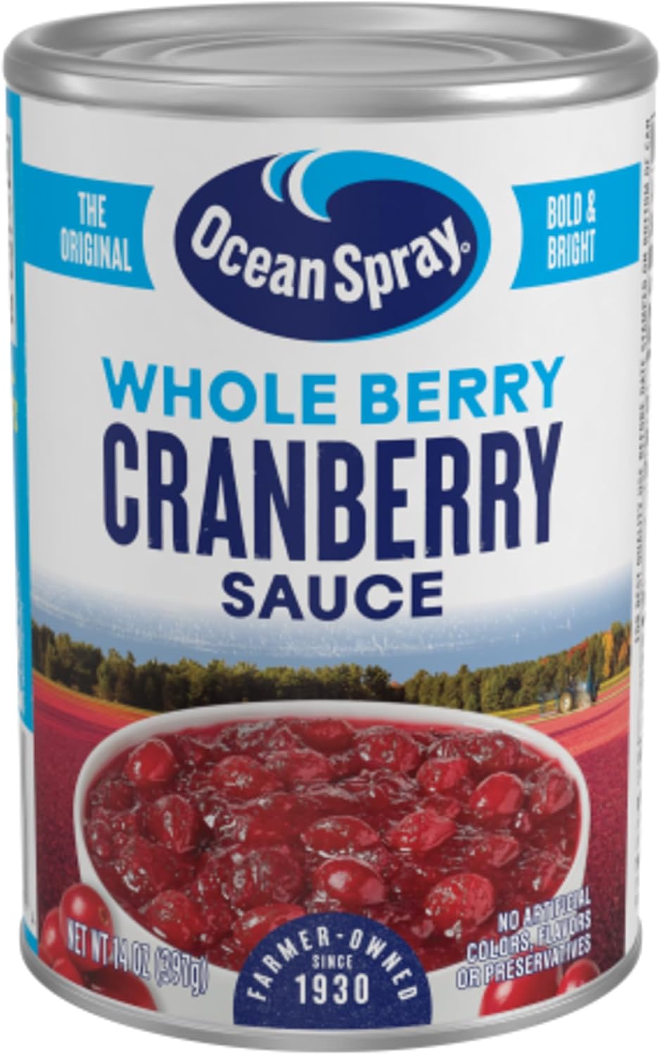 Ocean Spray Gluten Free Whole Berry Cranberry Sauce, 14 Ounce Cans (Pack of 24)