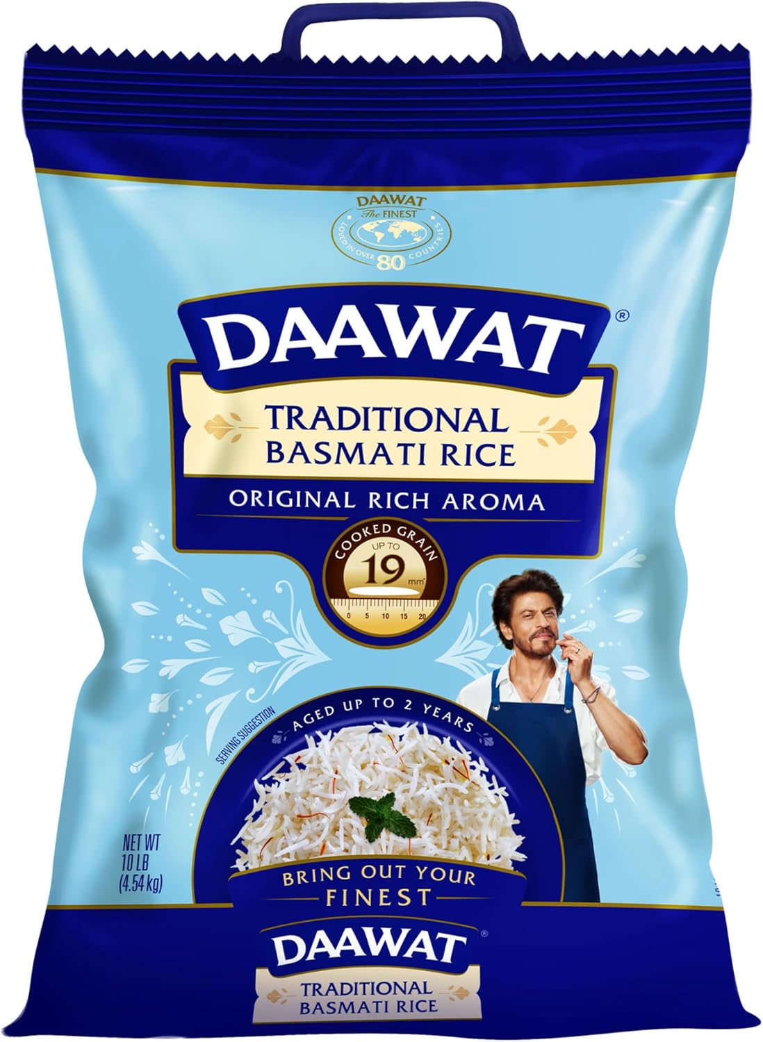 Daawat Traditional Basmati Rice - Authentic Extra Long Grain White Rice, 10 lb Bag